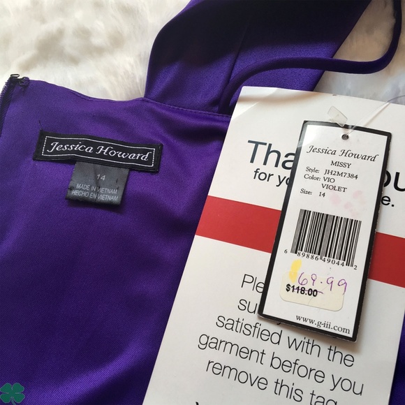 NWT Jessica Howard One Shoulder Dress Size 14 - Picture 6 of 9